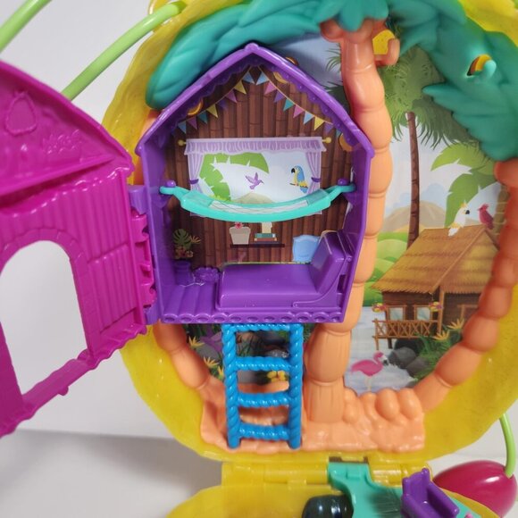 Polly Pocket Tropicool Pineapple Wearable Purse Compact Toy Playset 2019 Mattel - Picture 11 of 15
